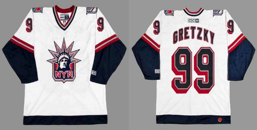 2019 Men New York Rangers #99 Gretzky white CCM NHL jerseys
